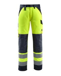 MASCOT 15979 Maitland Safe Light Trousers With Kneepad Pockets - Hi-Vis Yellow/Dark Navy