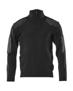 MASCOT 17205 Nanterre Frontline Knitted Jumper With Half Zip - Black