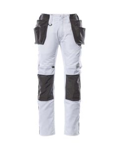 MASCOT 17631 Kassel Unique Trousers With Holster Pockets - White/Dark Anthracite