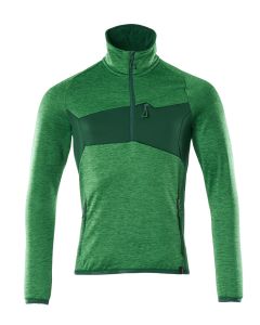 MASCOT 18003 Accelerate Fleece Jumper With Half Zip - Mens - Grass Green/Green