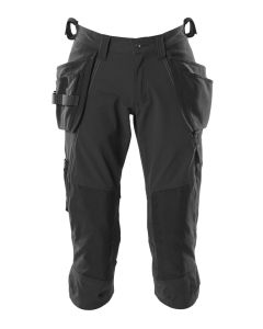 Mascot 18249 3/4 Length Trousers with Holster Pockets - Mens - Black