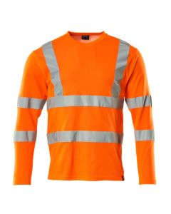 MASCOT 18281 Safe Classic T-Shirt, Long-Sleeved - Hi-Vis Orange