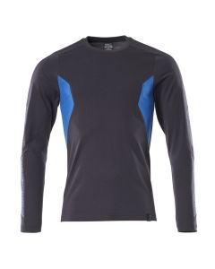 MASCOT 18381 Accelerate T-Shirt, Long-Sleeved - Mens - Dark Navy/Azure Blue