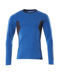 MASCOT 18381 Accelerate T-Shirt, Long-Sleeved - Mens - Azure Blue/Dark Navy