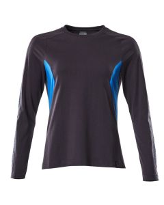 MASCOT 18391 Accelerate T-Shirt, Long-Sleeved - Womens - Dark Navy/Azure Blue