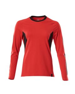MASCOT 18391 Accelerate T-Shirt, Long-Sleeved - Womens - Traffic Red/Black