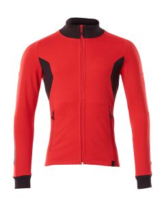 MASCOT 18484 Accelerate Sweatshirt With Zipper - Mens - Traffic Red/Black