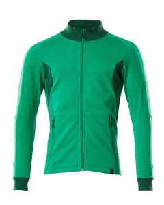 MASCOT 18484 Accelerate Sweatshirt With Zipper - Mens - Grass Green/Green