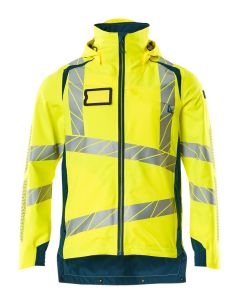 MASCOT 19001 Accelerate Safe Outer Shell Jacket - Mens - Hi-Vis Yellow/Dark Petroleum