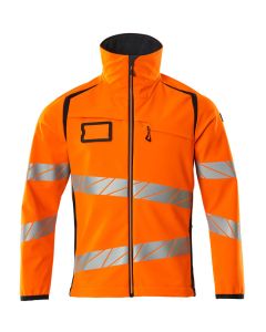 MASCOT 19002 Accelerate Safe Softshell Jacket - Mens - Hi-Vis Orange/Dark Navy