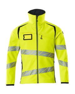 MASCOT 19002 Accelerate Safe Softshell Jacket - Mens - Hi-Vis Yellow/Dark Navy