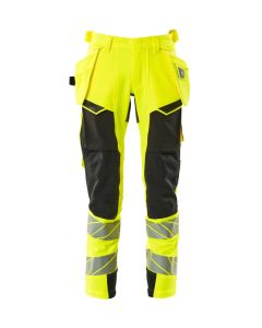MASCOT 19031 Accelerate Safe Trousers With Holster Pockets - Mens - Hi-Vis Yellow/Black