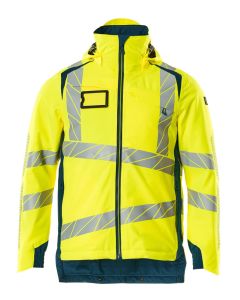 MASCOT 19035 Accelerate Safe Winter Jacket - Mens - Hi-Vis Yellow/Dark Petroleum