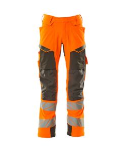 MASCOT 19079 Accelerate Safe Trousers With Kneepad Pockets - Mens - Hi-Vis Orange/Dark Anthracite