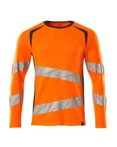 MASCOT 19081 Accelerate Safe T-Shirt, Long-Sleeved - Mens - Hi-Vis Orange/Dark Anthracite