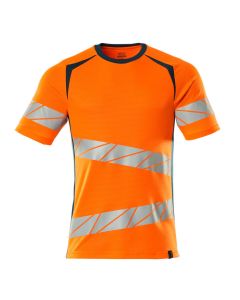 MASCOT 19082 Accelerate Safe T-Shirt - Mens - Hi-Vis Orange/Dark Petroleum