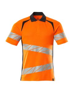 MASCOT 19083 Accelerate Safe Polo Shirt - Mens - Hi-Vis Orange/Dark Navy