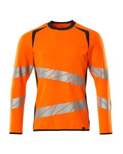 MASCOT 19084 Accelerate Safe Sweatshirt - Mens - Hi-Vis Orange/Dark Navy