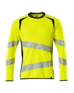 MASCOT 19084 Accelerate Safe Sweatshirt - Mens - Hi-Vis Yellow/Dark Navy