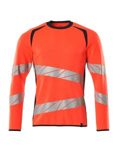 MASCOT 19084 Accelerate Safe Sweatshirt - Mens - Hi-Vis Red/Dark Navy