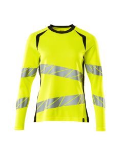 MASCOT 19091 Accelerate Safe T-Shirt, Long-Sleeved - Womens - Hi-Vis Yellow/Black