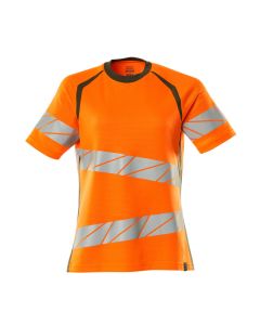 MASCOT 19092 Accelerate Safe T-Shirt - Womens - Hi-Vis Orange/Moss Green