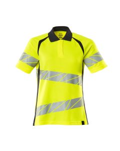 MASCOT 19093 Accelerate Safe Polo Shirt - Womens - Hi-Vis Yellow/Dark Navy