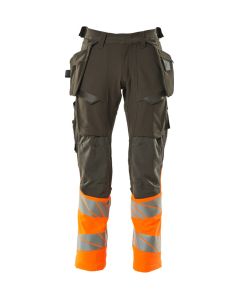 MASCOT 19131 Accelerate Safe Trousers With Holster Pockets - Mens - Dark Anthracite/Hi-Vis Orange