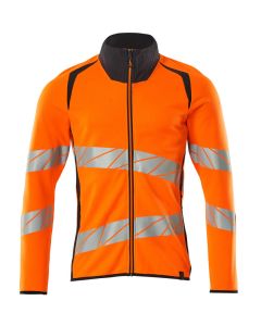 MASCOT 19184 Accelerate Safe Sweatshirt With Zipper - Mens - Hi-Vis Orange/Dark Navy