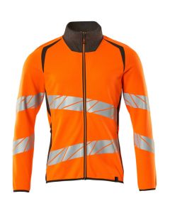 MASCOT 19184 Accelerate Safe Sweatshirt With Zipper - Mens - Hi-Vis Orange/Dark Anthracite