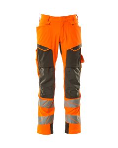 MASCOT 19279 Accelerate Safe Trousers With Kneepad Pockets - Mens - Hi-Vis Orange/Dark Anthracite
