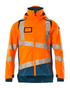 MASCOT 19301 Accelerate Safe Outer Shell Jacket - Mens - Hi-Vis Orange/Dark Petroleum
