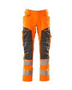 MASCOT 19579 Accelerate Safe Trousers With Kneepad Pockets - Mens - Hi-Vis Orange/Dark Anthracite