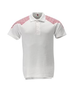 Mascot 20083 Polo Shirt - Food & Care - White/Traffic Red