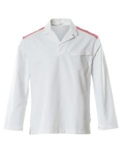 Mascot 20252 Food & Care Smock - Mens - White/Traffic Red