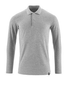 MASCOT 20483 Crossover Polo Shirt, Long-Sleeved - Mens - Grey-Flecked