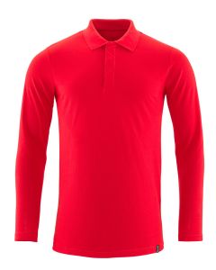 MASCOT 20483 Crossover Polo Shirt, Long-Sleeved - Mens - Traffic Red