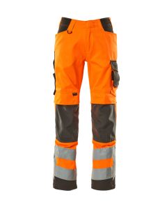 MASCOT 20879 Safe Supreme Trousers With Kneepad Pockets - Hi-Vis Orange/Dark Anthracite