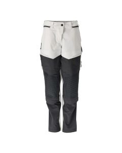 Mascot 22078 Trousers with Kneepad Pockets - Women's - White/Stone Grey