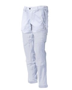 MASCOT 22079 Customized Trousers With Kneepad Pockets - Mens - White