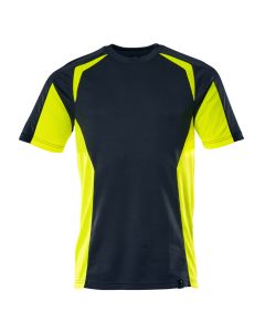 MASCOT 22082 Accelerate Safe T-Shirt - Mens - Dark Navy/Hi-Vis Yellow