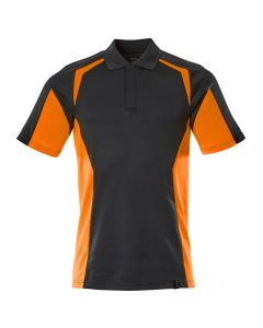 MASCOT 22083 Accelerate Safe Polo Shirt - Mens - Dark Navy/Hi-Vis Orange