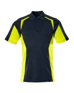 MASCOT 22083 Accelerate Safe Polo Shirt - Mens - Dark Navy/Hi-Vis Yellow