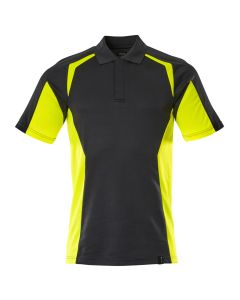 MASCOT 22083 Accelerate Safe Polo Shirt - Mens - Black/Hi-Vis Yellow