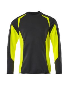 MASCOT 22084 Accelerate Safe Sweatshirt - Mens - Black/Hi-Vis Yellow