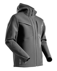 MASCOT 22086 Customized Softshell Jacket With Hood - Mens - Stone Grey