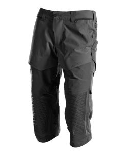 Mascot 22249 3/4 Length Trousers with Kneepad Pockets - Mens - Black