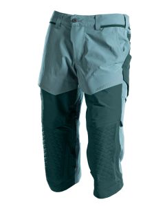 Mascot 22249 3/4 Length Trousers with Kneepad Pockets - Mens - Light Forest Green/Forest Green