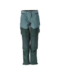 Mascot 22278 Trousers with Kneepad Pockets - Women's - Light Forest Green/Forest Green
