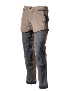 MASCOT 22279 Customized Trousers With Kneepad Pockets - Mens - Dark Sand/Stone Grey